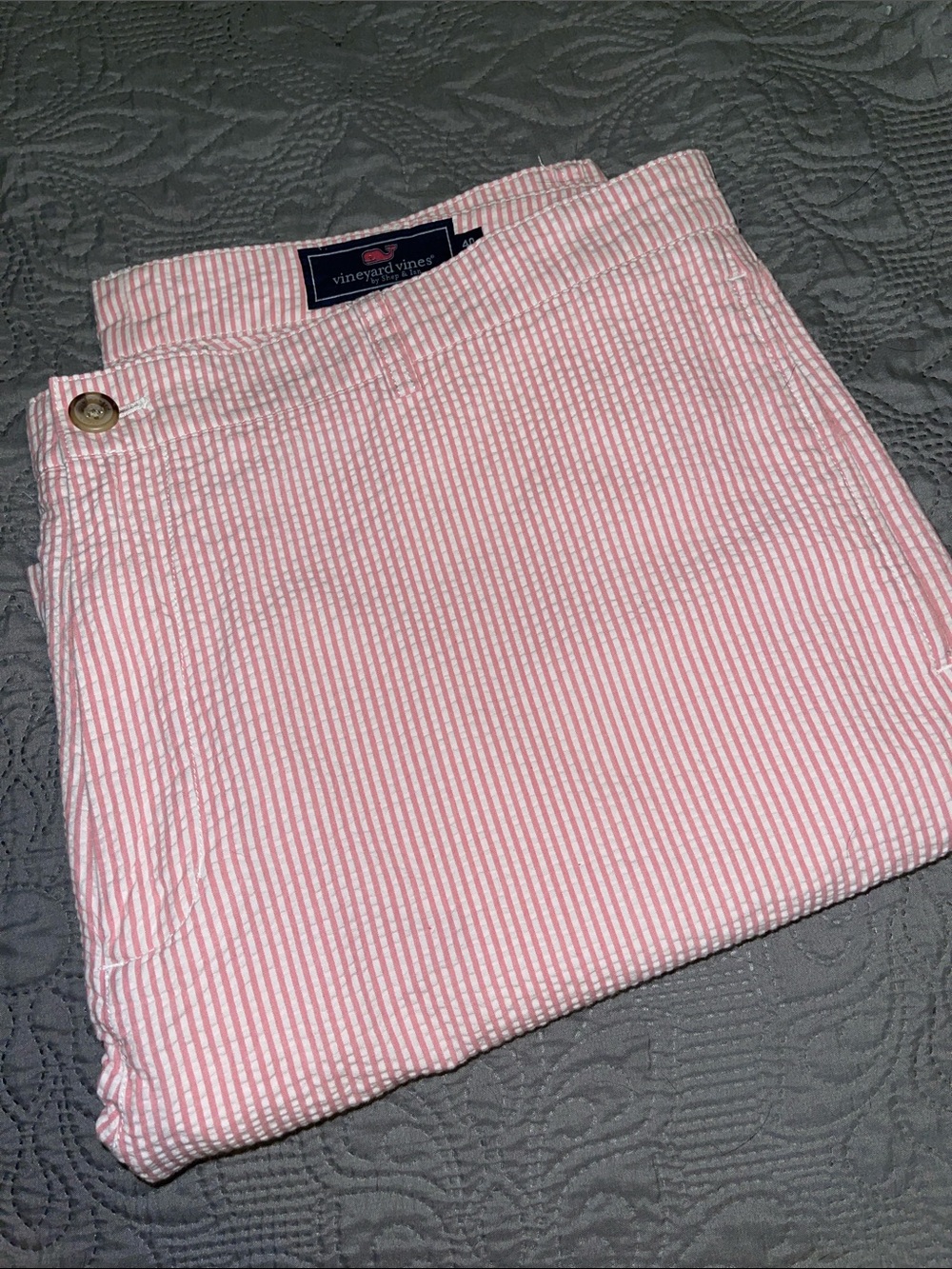 Vineyard Vines Pink & White Striped Shorts